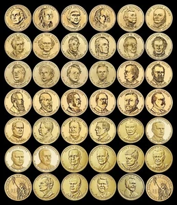 A COMPLETE Presidential Dollar Full Set of 40 Brilliant Uncirculated Coins - Picture 1 of 1