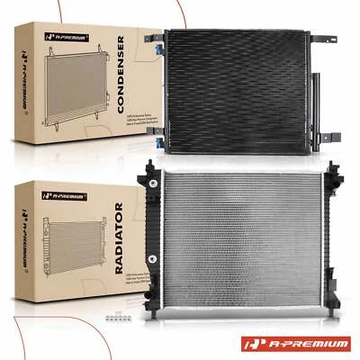 A-Premium Radiator & A/C Condenser w/ Drier & Bracket for Cadillac SRX 2010-2016 - Изображение 1 из 4