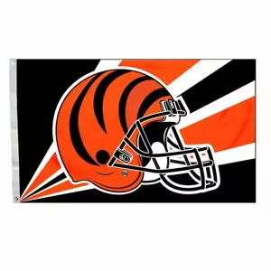 Bandiera Cincinnati Bengals H 3x5ft nuova qualità superiore ORIGINALE NFL venditore con licenza - Foto 1 di 4