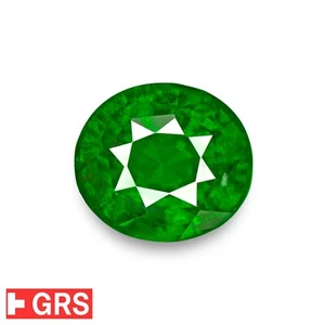 GRS Certified KENYA Tsavorite Garnet 2.30 Ct. Natural Untreated GRASS GREEN Oval - Picture 1 of 7