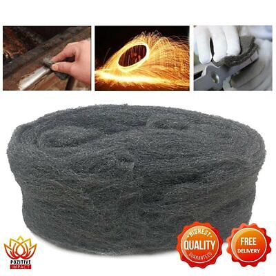 Stainless Steel Wire Wool Grade 0000 11ft 3.3M For Wood Stone Polishing Gray • 11.48£