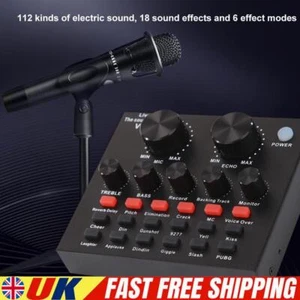V8 Audio USB Headset Microphone Webcast Live Sound Card for Phone Computer - Afbeelding 1 van 10