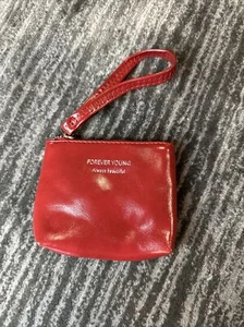 Coin Wallet Bag Coin Purse Change Purse Earphone Leather Key Wristlet Red New - Picture 1 of 9