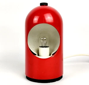 Lampada da tavolo Selene Eclipse ABM Milano colore rosso Mid Century moderna anni 60/70 - Foto 1 di 17