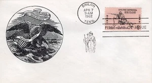 NATIONAL UNION EAGLE,  SHILOH, TN  1962  FDC6533 - Picture 1 of 1
