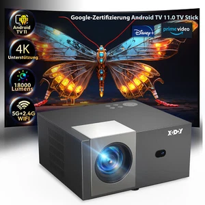 4K LED Proiettore 12000 Lumen Videoproiettore Wifi Bluetooth HD 1080P USB HDMI - Foto 1 di 17