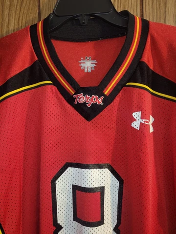 Under Armour Maryland University Stefon Diggs Large Mens Red Football Jersey Cover