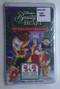 Beauty and the Beast Enchanted Christmas VHS Sealed Walt Disney Toys R Us price - Imagen 1 de 2