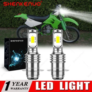 2PC Bright LED light bulbs for Kawasaki 2004 KLX300R KLX300-A9 headlight bulbs - Picture 1 of 17