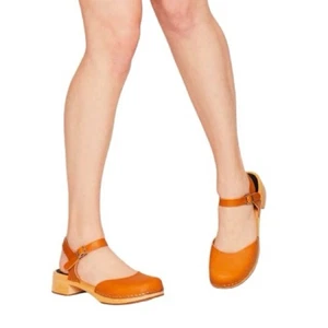 Swedish Hasbeens Leder Clogs Größe 9 Neu - Bild 1 von 6