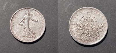 11119 - Argent - 5 francs Semeuse de 1960 - Photo 1/3