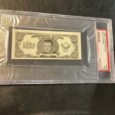 1962 Topps Football Bucks Billy Wade #42 PSA 5 LOW POP Chicago Bears Oddball NFL - Image 1 of 4