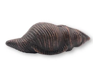 Metallguss Bronze Ton Spirale Muschel Brutalist Maritim Briefbeschwerer 5" lang - Bild 1 von 10