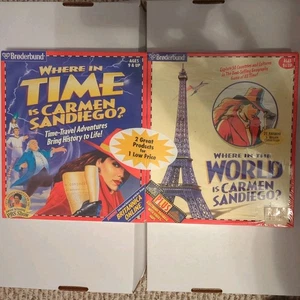 Carmen Sandiego Factory Sealed Windows PC Promotional 2 Pack RARE VINTAGE SEALED - Picture 1 of 6