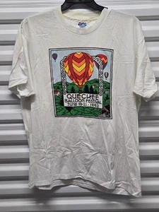 Vintage 90s QUECHEE VERMONT - HOT AIR BALLON FESTIVAL 1992 WHITE T-Shirt XL - Bild 1 von 8