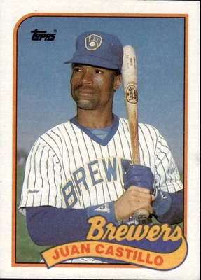 Juan Castillo, 1989 Topps, #538, Milwaukee Brewers, - Image 1 of 2