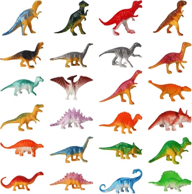 FANTESI 24 Stück Dinosaurier Figuren, Klein Dino Spielzeug, Mini Dinosaurier Sammlung, D
