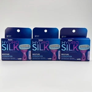 3 Stück Schick Hydro Silk Feuchtigkeitspflege 5 Klingen Rasierer 4/Pack insgesamt 12 Kartuschen - Bild 1 von 7
