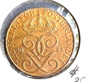 Sweden 1935 5 ore Km779.2 Unc - Picture 1 of 2