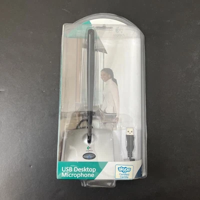Logitech USB Desktop Microphone PC Laptop VOIP Skype Certified Windows - New! - Image 1 of 4