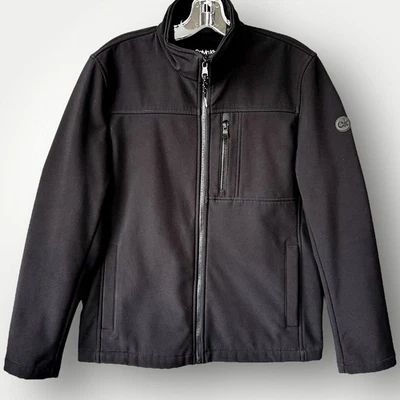 Calvin Klein Water Resistant Zip Up Windbreaker Jacket Lined Stretch Men S Black - Image 1 of 4