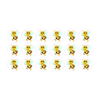 Aufkleber rund wetterfest lustige Biene 3,3 cm  Sticker Auto Motorrad - Bild 1 von 4