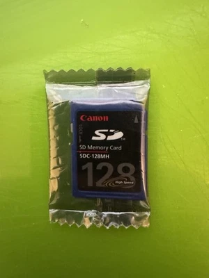 Canon 128MB high speed SD Memory Card Genuine NEW Sealed in Package SDC-128MH - Image 1 of 2