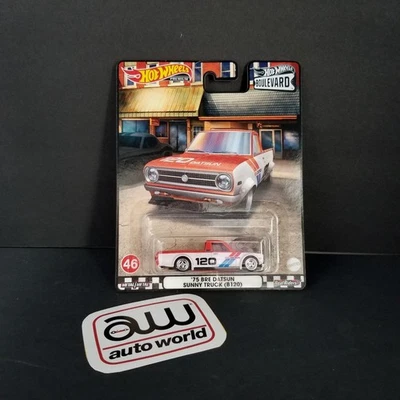 * 稀有 * 风火轮汽车世界 '75 Bre Datsun Sunny 卡车 B120 红色字母变体 — 第 1/4 张图片