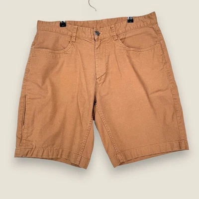Pantalones Cortos de Senderismo de Lona The North Face Hombres Talla 34 Marrón Óxido Exterior Bolsillo con Cremallera Foto 1 de 4