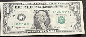 1999 San Francisco $1 Bill Full House Fancy Numbers Note - Picture 1 of 2