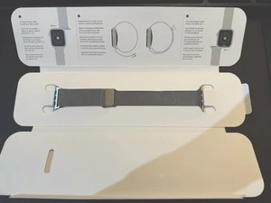 Genuine Apple Watch Band 42 44 45 46 49 Milanese Loop Silver Natural - Afbeelding 1 van 3