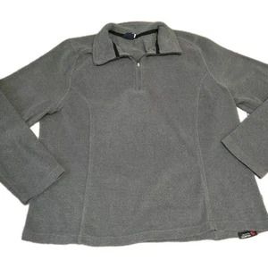 LANDS’ END Youth Boys Gray 1/4 Zip Pullover Fleece Sz Large 14-16 - Picture 1 of 5