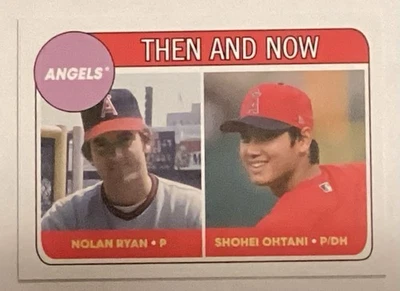 2018 Throwback Thursday #TBT Online Exclusive Nolan Ryan Shohei Ohtani Rookie RC - Image 1 of 4