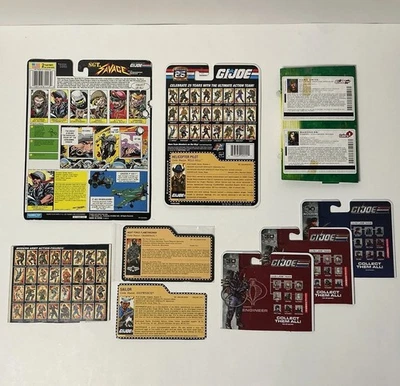 LOTE DE TARJETEROS Y TARJETAS DE ARCHIVO GI JOE con Tarjeta Charbroil Exclusiva Rara ~ LEER DESCRIPCIÓN... Foto 1 de 4