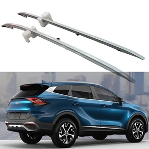 For Kia Sportage 23-26 Silver Alloy Roof Rack Side Rails Bars Luggage Carrier - Foto 1 di 5