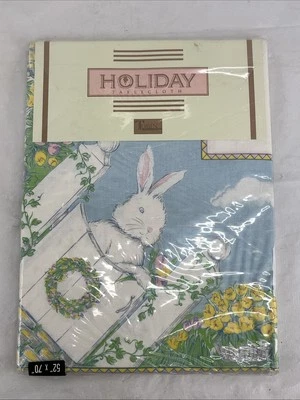 Mantel de vacaciones Tobin vintage de prado de Pascua talla 52x70 algodón oblongo nuevo Foto 1 de 4