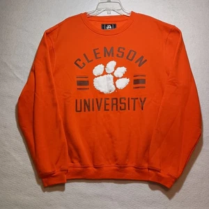 J. America Clemson Tigers Orange Pullover Sweatshirt Embroidered Paw Mens XXL - Picture 1 of 9