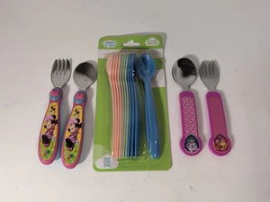 Lot of 16 Baby Utensils Spoons Forks Used Condition A365 - Picture 1 of 4
