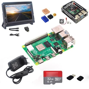 Raspberry Pi 4 8GB Starter-Kit - 7-Zoll Touchscreen, 5V 3A Netzte, 32GB SD Karte - Bild 1 von 11