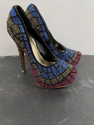 Sapatos de plataforma muito alta Mascotte US7 sapatos de dança bling - Imagem 1 de 4