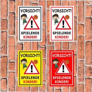 Schild - Vorsicht Spielende Kinder Spielstraße - in 4 Größen - S00040-033 - Bild 1 von 5