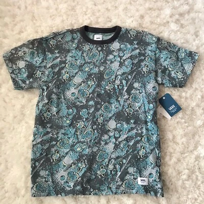 Camiseta VANS Para Hombres Mediana Espacio Galaxy AOP Frontal Trasero Gráficos Patinador Timbre Luna Foto 1 de 4