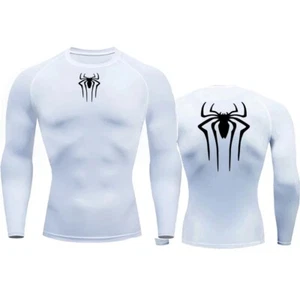 New Compression Shirt Men Fitness Gym Super Hero Sport Spider-Man T-Shirt - Picture 1 of 8
