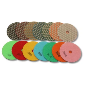 Kent 7 Stck. 4 Zoll Durchmesser Premium Qualität 2,5 mm TROCKEN Polieren Flexible Diamant Pads - Bild 1 von 1