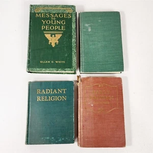 4 Ellen White SDA Books Counsels, Early Writings, Radiant Religion, Young People - Picture 1 of 9