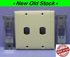 Ivory Bakelite 2-Gang Double 2-Hole Interchangeable Despard Wall Plate Cover