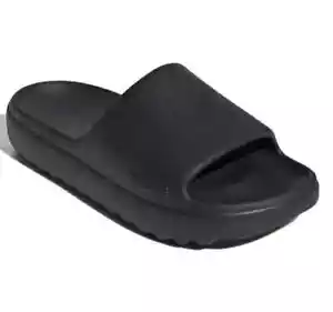 Men's Sandals adidas Adilette Lumia Slide Sandal Quick Dry Flex Grooves Black Nu - Picture 1 of 10
