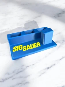 Sig Sauer P365 Display stand With 3 magazine holders Gun Safe Blue And Yellow - Picture 1 of 2