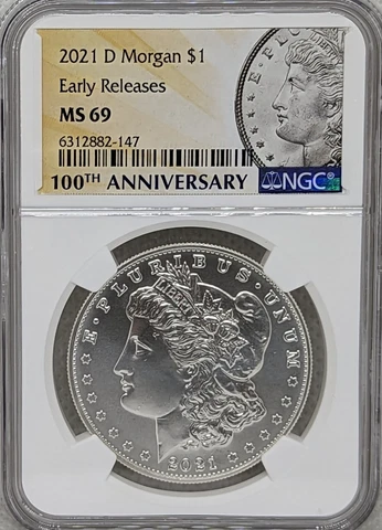 2021 D $1 Morgan Silver Dollar NGC MS69 Denver Cover