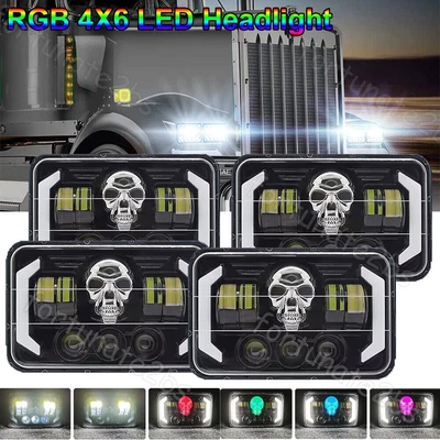 Faros LED 4x6"" Hi/Lo DRL para Chevrolet Monte Carlo 1980-1988 El Camino 4 piezas Foto 1 de 4
